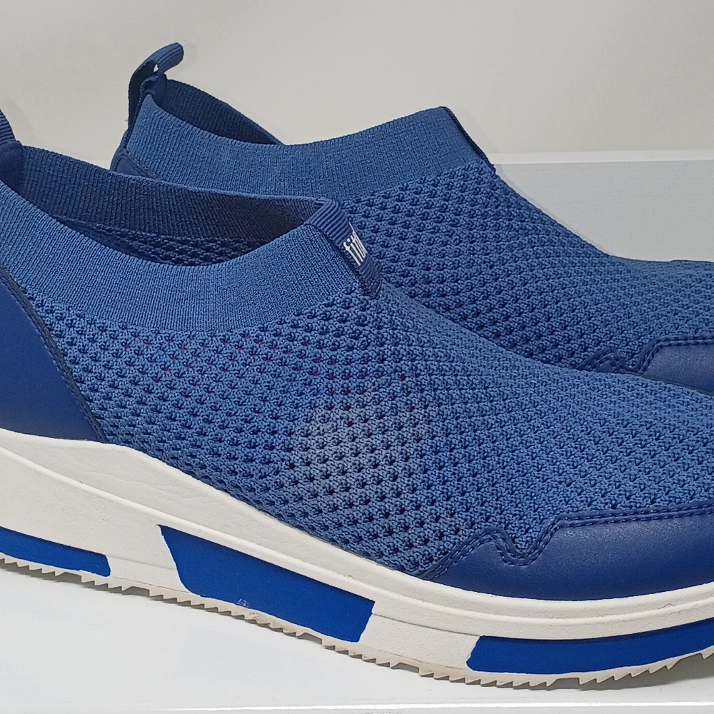 Fitflop Blue Sneakers with Knit Design - Picture 3 of 6